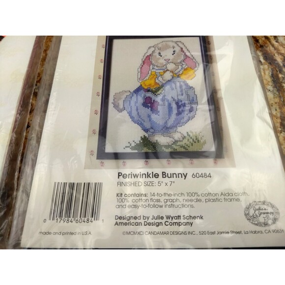 2 Golden Bee Counted Cross Stitch Kits w/Frame CLOVER BEDTIME & PERIWINKLE BUNNY - Picture 11 of 14